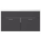 vidaXL Mueble con lavabo madera de ingeniería gris vidaXL Mueble con lavabo madera de ingeniería gris