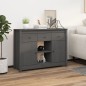 vidaXL Aparador de madera maciza de pino gris 100x35x74,5 cm vidaXL Aparador de madera maciza de pino gris 100x35x74,5 cm