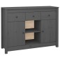 vidaXL Aparador de madera maciza de pino gris 100x35x74,5 cm vidaXL Aparador de madera maciza de pino gris 100x35x74,5 cm