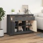 vidaXL Aparador de madera maciza de pino gris 100x35x74,5 cm vidaXL Aparador de madera maciza de pino gris 100x35x74,5 cm