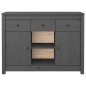vidaXL Aparador de madera maciza de pino gris 100x35x74,5 cm vidaXL Aparador de madera maciza de pino gris 100x35x74,5 cm