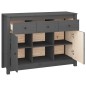 vidaXL Aparador de madera maciza de pino gris 100x35x74,5 cm vidaXL Aparador de madera maciza de pino gris 100x35x74,5 cm