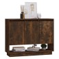 vidaXL Aparador de madera de ingeniería roble ahumado 97x31x75 cm vidaXL Aparador de madera de ingeniería roble ahumado 97x31x75 cm