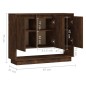 vidaXL Aparador de madera de ingeniería roble ahumado 97x31x75 cm vidaXL Aparador de madera de ingeniería roble ahumado 97x31x75 cm