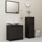 vidaXL Juego de muebles de baño 3 pzas madera de ingeniería negro vidaXL Juego de muebles de baño 3 pzas madera de ingeniería negro