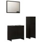 vidaXL Juego de muebles de baño 3 pzas madera de ingeniería negro vidaXL Juego de muebles de baño 3 pzas madera de ingeniería negro