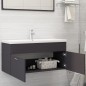 vidaXL Mueble con lavabo madera de ingeniería gris vidaXL Mueble con lavabo madera de ingeniería gris