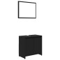 vidaXL Juego de muebles de baño 3 pzas madera de ingeniería negro vidaXL Juego de muebles de baño 3 pzas madera de ingeniería negro
