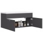vidaXL Mueble con lavabo madera de ingeniería gris vidaXL Mueble con lavabo madera de ingeniería gris