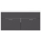 vidaXL Mueble con lavabo madera de ingeniería gris vidaXL Mueble con lavabo madera de ingeniería gris