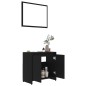 vidaXL Juego de muebles de baño 3 pzas madera de ingeniería negro vidaXL Juego de muebles de baño 3 pzas madera de ingeniería negro
