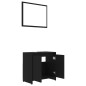 vidaXL Juego de muebles de baño 3 pzas madera de ingeniería negro vidaXL Juego de muebles de baño 3 pzas madera de ingeniería negro