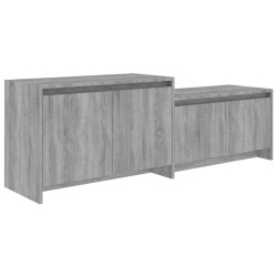 vidaXL Mueble de TV madera de ingeniería gris ahumado 146,5x35x50 cm