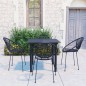 vidaXL Juego de comedor de jardín 5 piezas ratán PVC negro vidaXL Juego de comedor de jardín 5 piezas ratán PVC negro