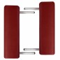 vidaXL Mesa plegable masaje y accesorios 2 zonas aluminio rojo vidaXL Mesa plegable masaje y accesorios 2 zonas aluminio rojo