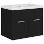 vidaXL Mueble con lavabo madera de ingeniería negro vidaXL Mueble con lavabo madera de ingeniería negro