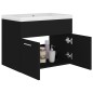 vidaXL Mueble con lavabo madera de ingeniería negro vidaXL Mueble con lavabo madera de ingeniería negro