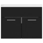 vidaXL Mueble con lavabo madera de ingeniería negro vidaXL Mueble con lavabo madera de ingeniería negro