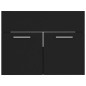 vidaXL Mueble con lavabo madera de ingeniería negro vidaXL Mueble con lavabo madera de ingeniería negro
