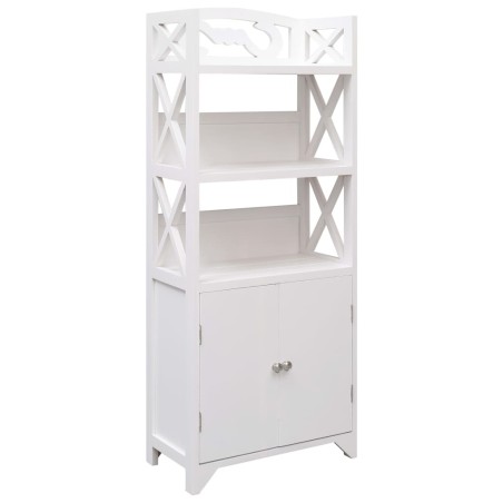 vidaXL Mueble de baño madera de paulownia blanco 46x24x116 cm