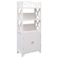 vidaXL Mueble de baño madera de paulownia blanco 46x24x116 cm vidaXL Mueble de baño madera de paulownia blanco 46x24x116 cm
