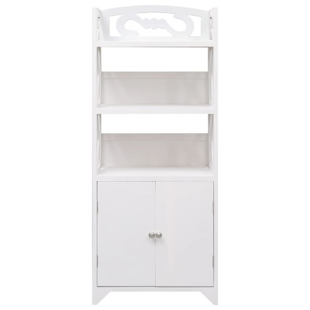 vidaXL Mueble de baño madera de paulownia blanco 46x24x116 cm