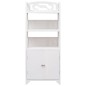 vidaXL Mueble de baño madera de paulownia blanco 46x24x116 cm vidaXL Mueble de baño madera de paulownia blanco 46x24x116 cm