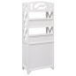 vidaXL Mueble de baño madera de paulownia blanco 46x24x116 cm vidaXL Mueble de baño madera de paulownia blanco 46x24x116 cm