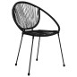 vidaXL Juego de comedor de jardín 5 piezas ratán PVC negro vidaXL Juego de comedor de jardín 5 piezas ratán PVC negro