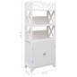 vidaXL Mueble de baño madera de paulownia blanco 46x24x116 cm vidaXL Mueble de baño madera de paulownia blanco 46x24x116 cm