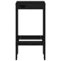 vidaXL Taburetes de cocina 2 uds madera maciza pino negro 40x36x75 cm vidaXL Taburetes de cocina 2 uds madera maciza pino negro 40x36x75 cm