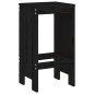 vidaXL Taburetes de cocina 2 uds madera maciza pino negro 40x36x75 cm vidaXL Taburetes de cocina 2 uds madera maciza pino negro 40x36x75 cm