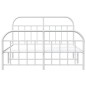 vidaXL Estructura cama metal con cabecero y estribo blanco 160x200 cm vidaXL Estructura cama metal con cabecero y estribo blanco 160x200 cm