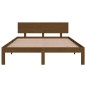 vidaXL Estructura de cama madera maciza de pino marrón miel 140x200 cm vidaXL Estructura de cama madera maciza de pino marrón miel 140x200 cm