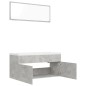 vidaXL Juego de muebles de baño madera ingeniería gris hormigón