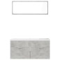 vidaXL Juego de muebles de baño madera ingeniería gris hormigón