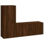 vidaXL Set de muebles para TV 2 pzas madera contrachapada roble marrón vidaXL Set de muebles para TV 2 pzas madera contrachapada roble marrón