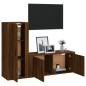 vidaXL Set de muebles para TV 2 pzas madera contrachapada roble marrón vidaXL Set de muebles para TV 2 pzas madera contrachapada roble marrón