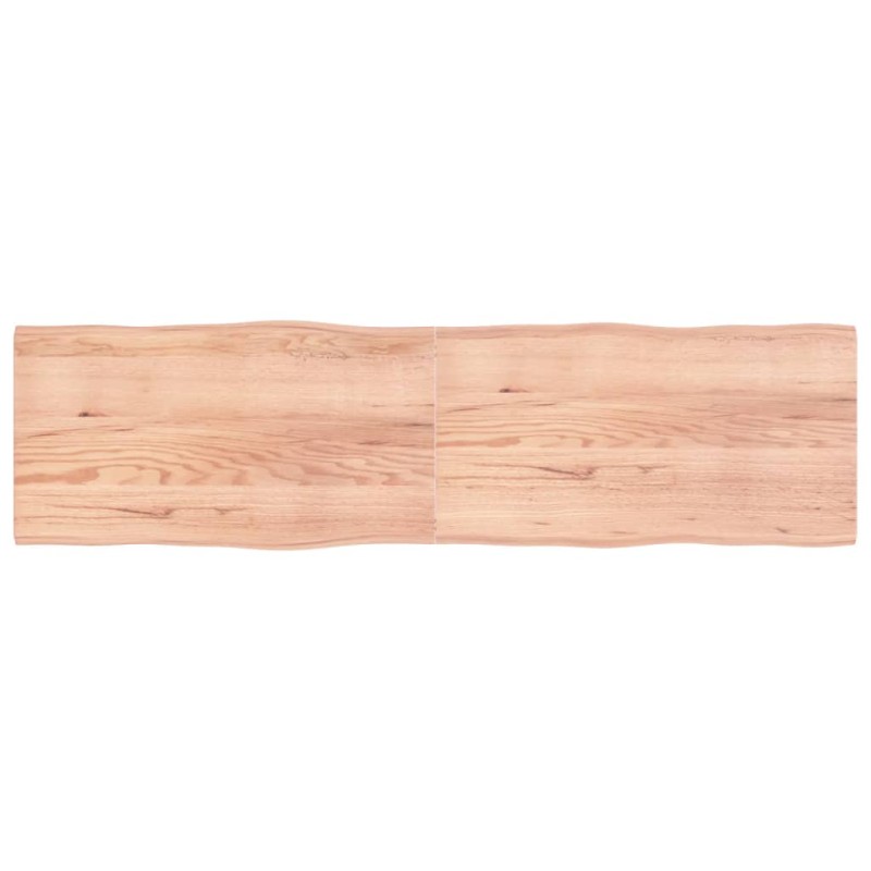 vidaXL Tablero mesa madera tratada borde natural marrón 220x60x(2-4)cm vidaXL Tablero mesa madera tratada borde natural marrón 220x60x(2-4)cm