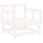vidaXL Sillones de jardín con cojines 2 uds madera maciza pino blanco vidaXL Sillones de jardín con cojines 2 uds madera maciza pino blanco