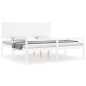 vidaXL Cama matrimonio personas mayores cabecero madera maciza blanco vidaXL Cama matrimonio personas mayores cabecero madera maciza blanco
