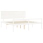 vidaXL Cama matrimonio personas mayores cabecero madera maciza blanco vidaXL Cama matrimonio personas mayores cabecero madera maciza blanco