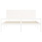 vidaXL Cama matrimonio personas mayores cabecero madera maciza blanco vidaXL Cama matrimonio personas mayores cabecero madera maciza blanco