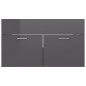vidaXL Mueble con lavabo madera de ingeniería gris brillante vidaXL Mueble con lavabo madera de ingeniería gris brillante