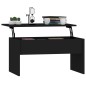 vidaXL Mesa de centro madera contrachapada negra 80x50,5x41,5 cm vidaXL Mesa de centro madera contrachapada negra 80x50,5x41,5 cm