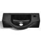 vidaXL Lavabo de cerámica con orificio de grifo/desagüe negro