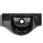 vidaXL Lavabo de cerámica con orificio de grifo/desagüe negro