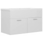 vidaXL Mueble con lavabo madera de ingeniería blanco brillante vidaXL Mueble con lavabo madera de ingeniería blanco brillante