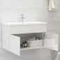vidaXL Mueble con lavabo madera de ingeniería blanco brillante vidaXL Mueble con lavabo madera de ingeniería blanco brillante