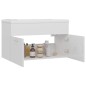 vidaXL Mueble con lavabo madera de ingeniería blanco brillante vidaXL Mueble con lavabo madera de ingeniería blanco brillante
